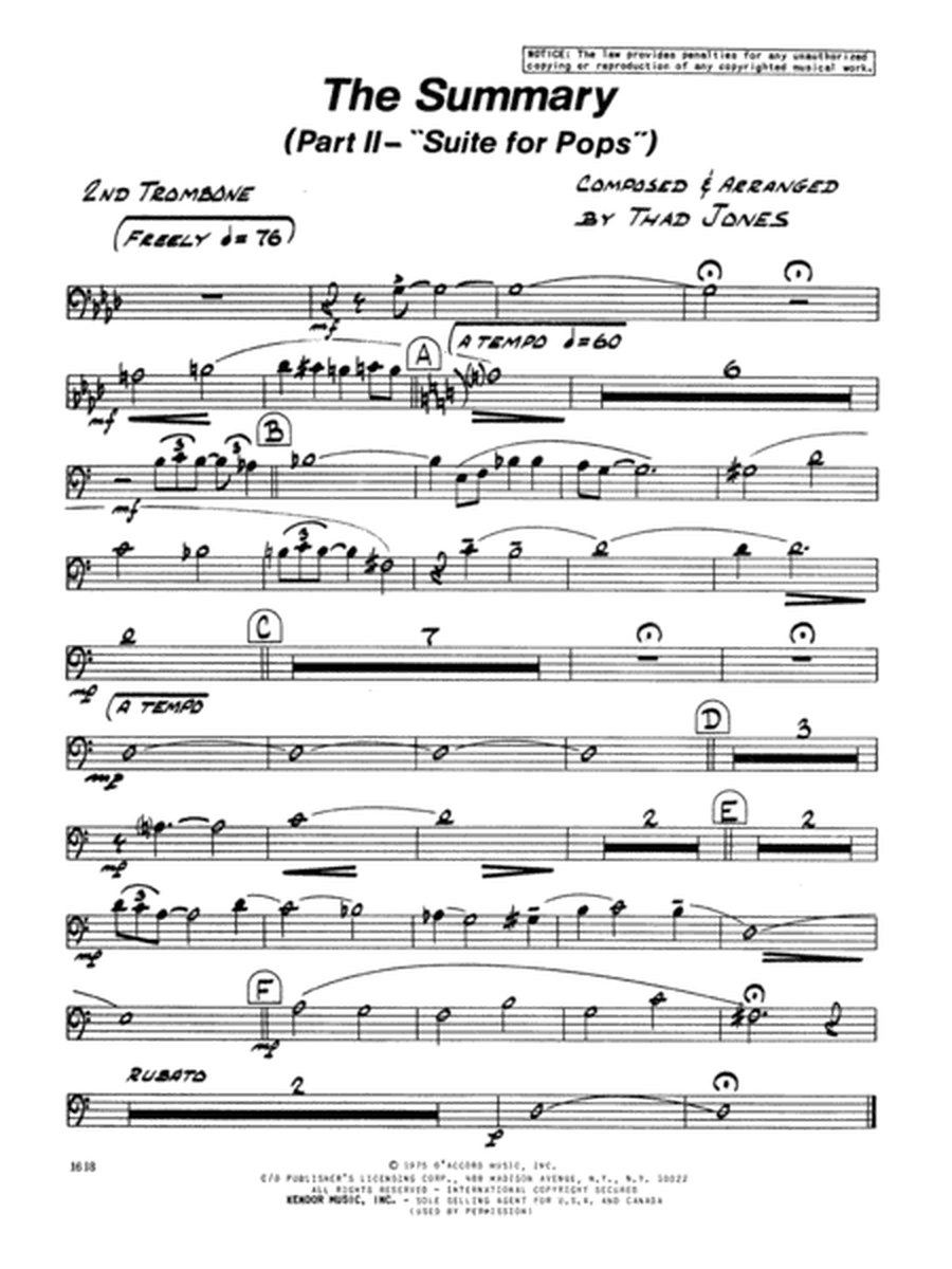 The Summary - 2nd Trombone