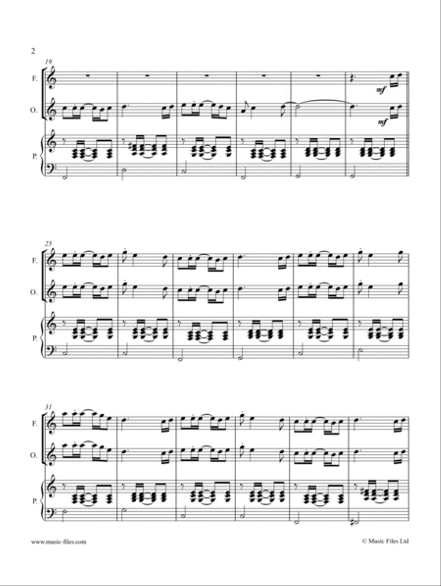 Happy Cowboy (for Flute, Oboe and Piano) Woodwind Duet scores gallery preview page 2