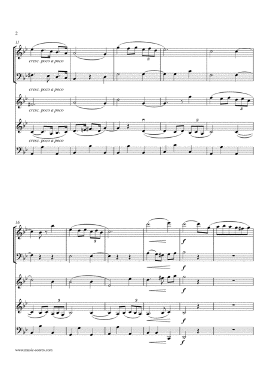 Albinoni Adagio - Flute, Bassoon, Trumpet, Violin and Cello Bassoon scores gallery preview page 2