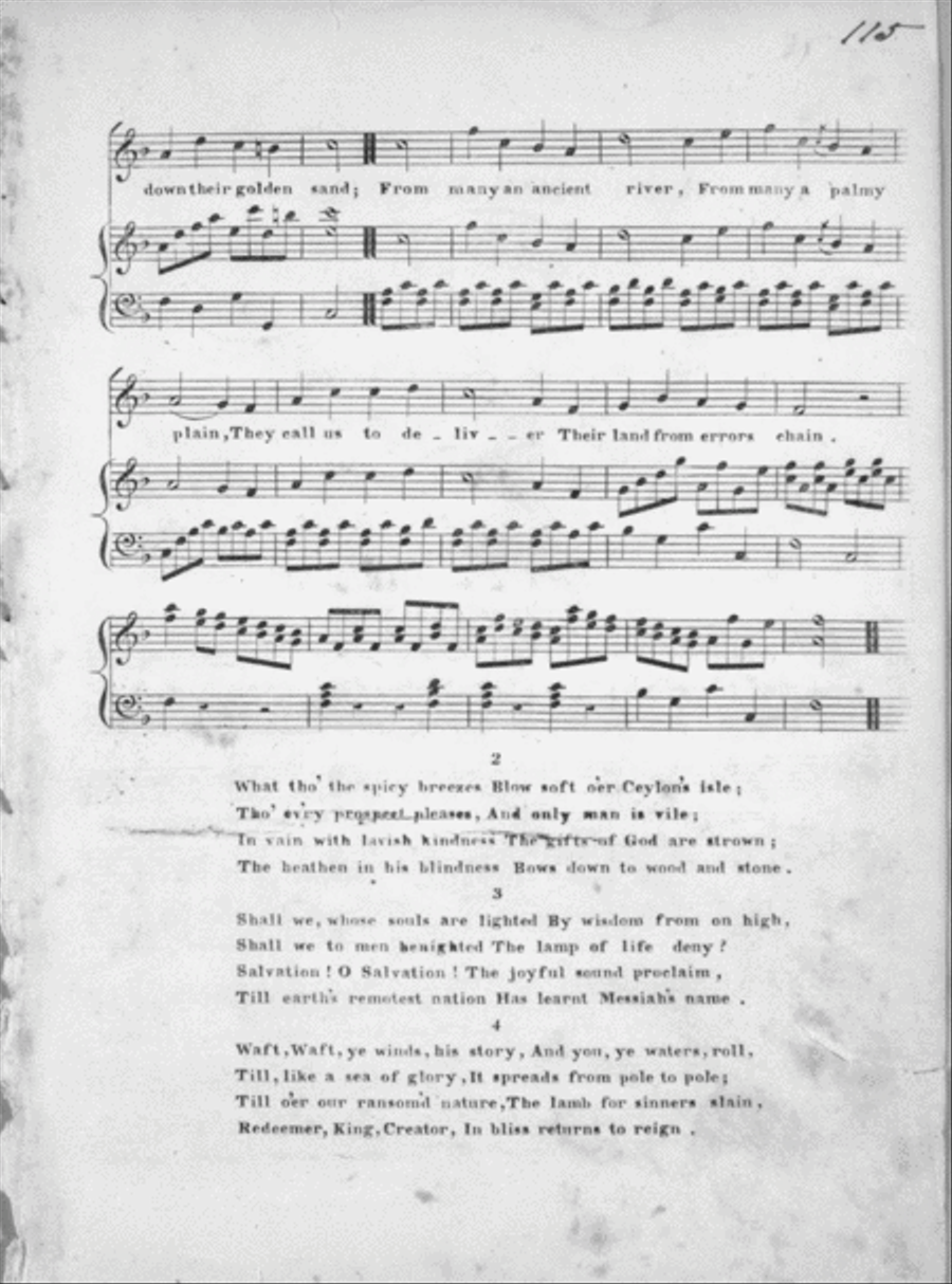 From Greenland's Icy Mountains. A Missionary Hymn Voice scores gallery preview page 2
