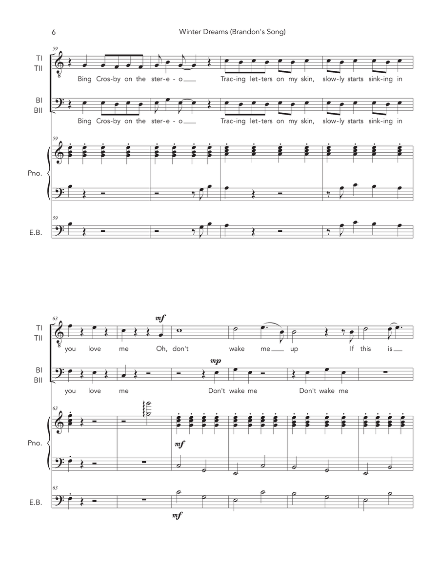 Winter Dreams Brandon S Song TTBB scores gallery preview page 6