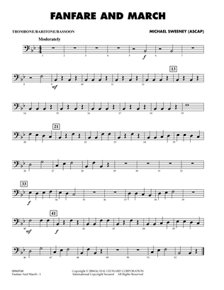 Fanfare And March - Trombone/Baritone B.C./Bassoon