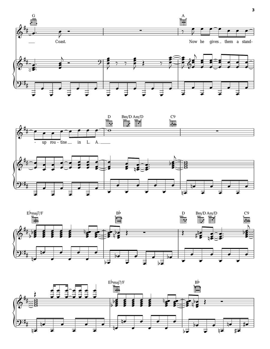 My Life Piano, Vocal, Guitar scores gallery preview page 3