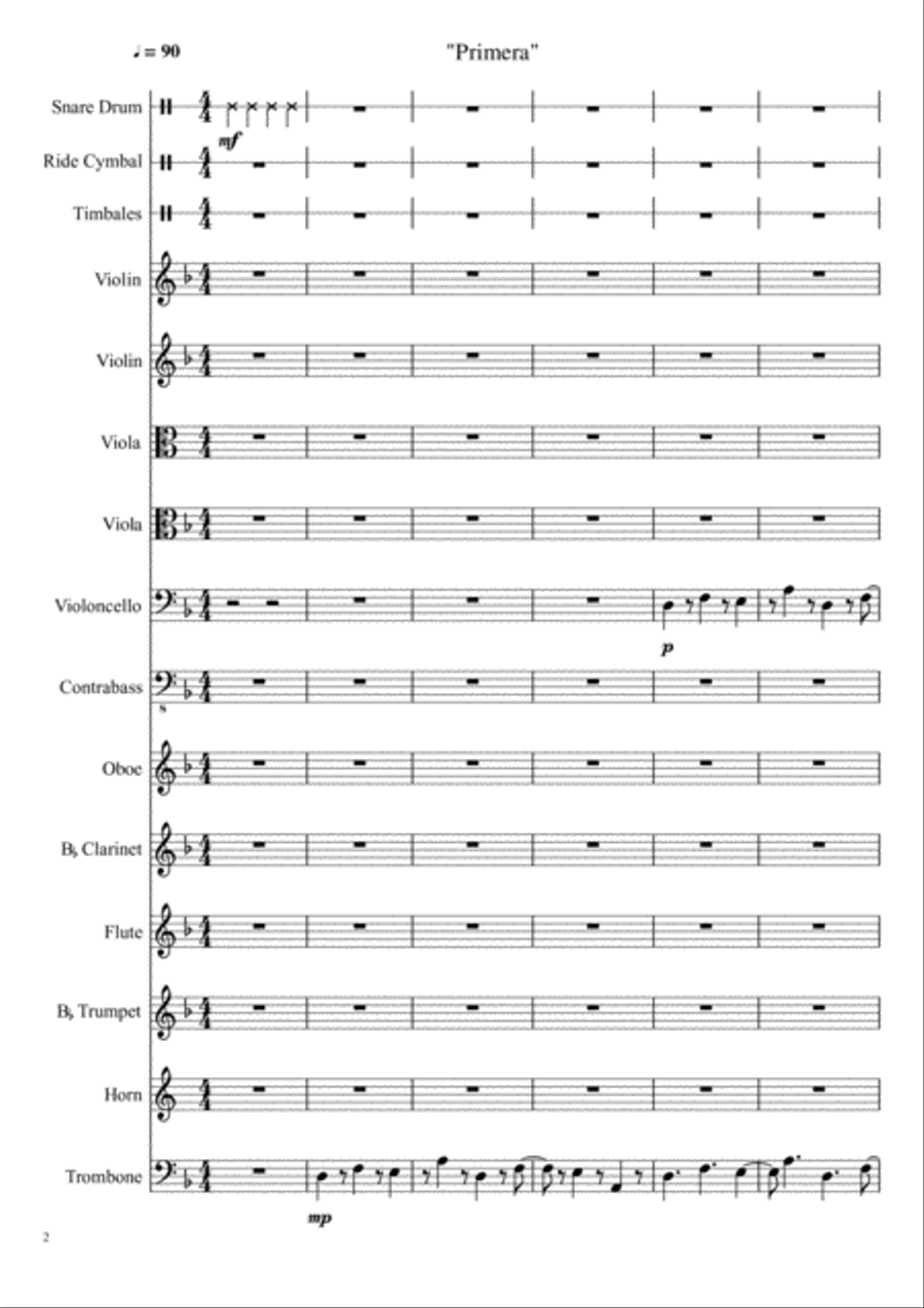 Zona Centro (Downtown) Percussion Ensemble scores gallery preview page 2