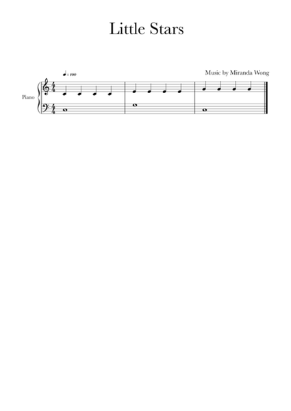 Little Stars -Easy Piano Solo image number null