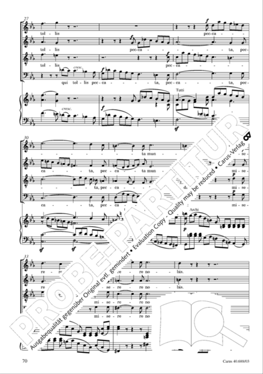 Mass in C Major Mass in C Major 4-Part scores gallery preview page 71