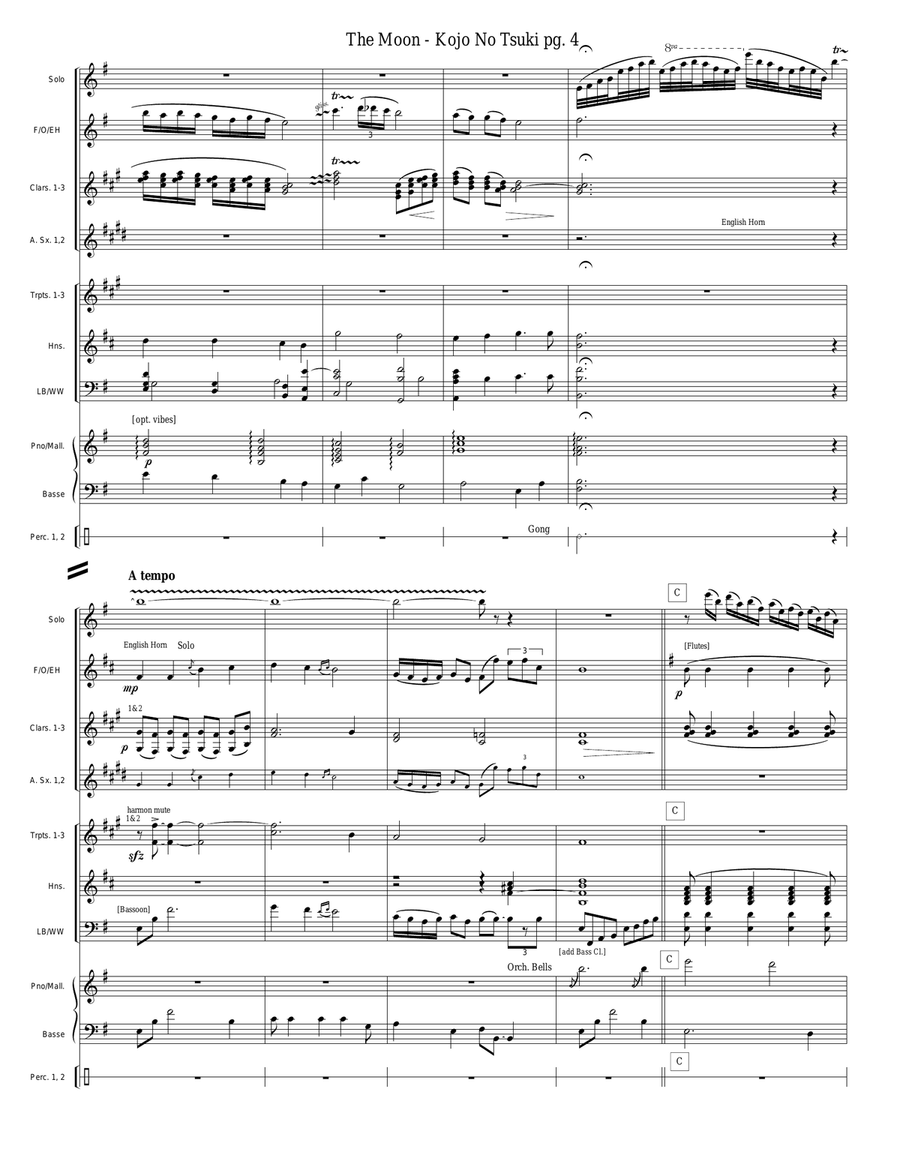 Moon Over the Ruined Castle - Kojo No Tsuki Concert Band scores gallery preview page 5