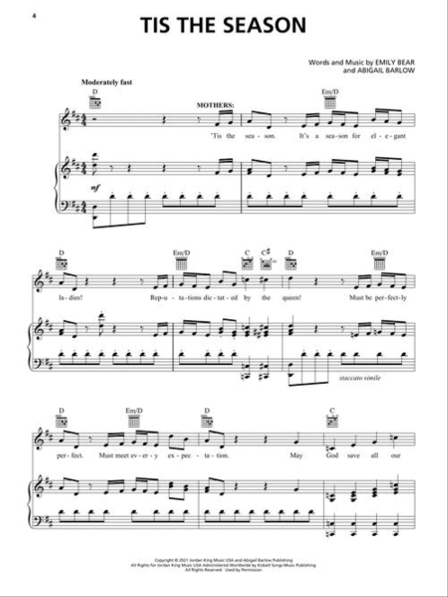 Barlow & Bear: The Unofficial Bridgerton Musical Piano, Vocal, Guitar scores gallery preview page 4