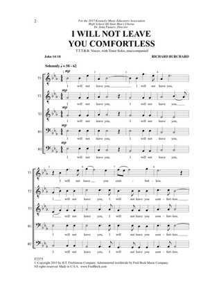 I Will Not Leave You Comfortless