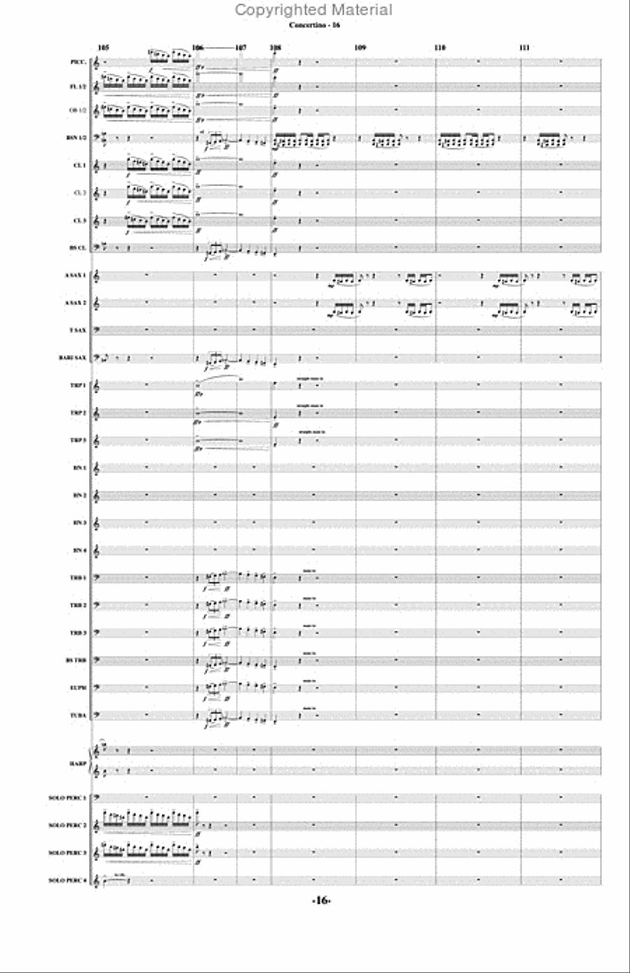 Concertino for 4 Percussion Concertino for 4 Percussion Concert Band scores gallery preview page 17