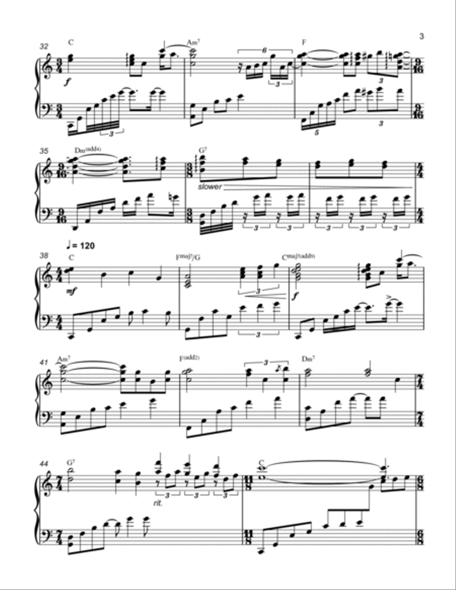 The Old Rugged Cross Piano Solo scores gallery preview page 3