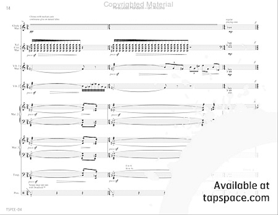 Miraculous Mandarin, The Percussion Ensemble scores gallery preview page 17