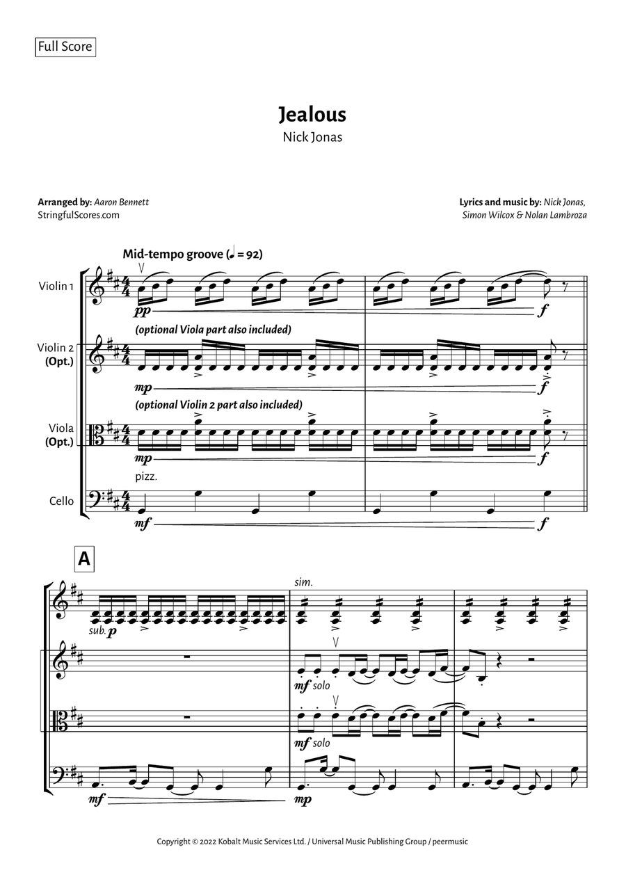 Jealous String Trio scores gallery preview page 1