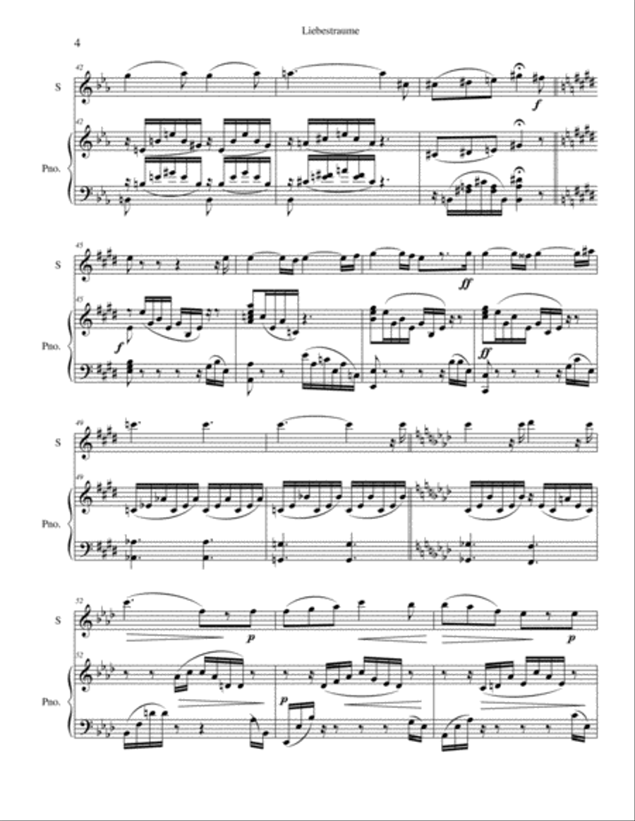Liebestraume Piano scores gallery preview page 4