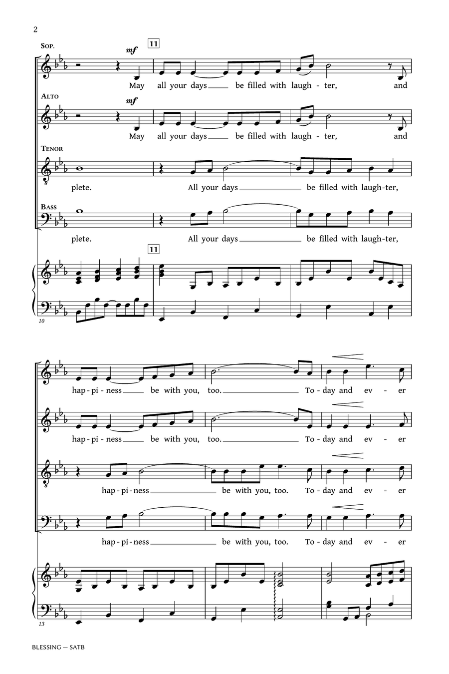 Blessing 4-Part scores gallery preview page 2