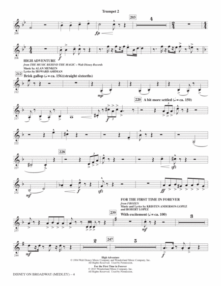 Disney On Broadway (Medley) - Trumpet 2