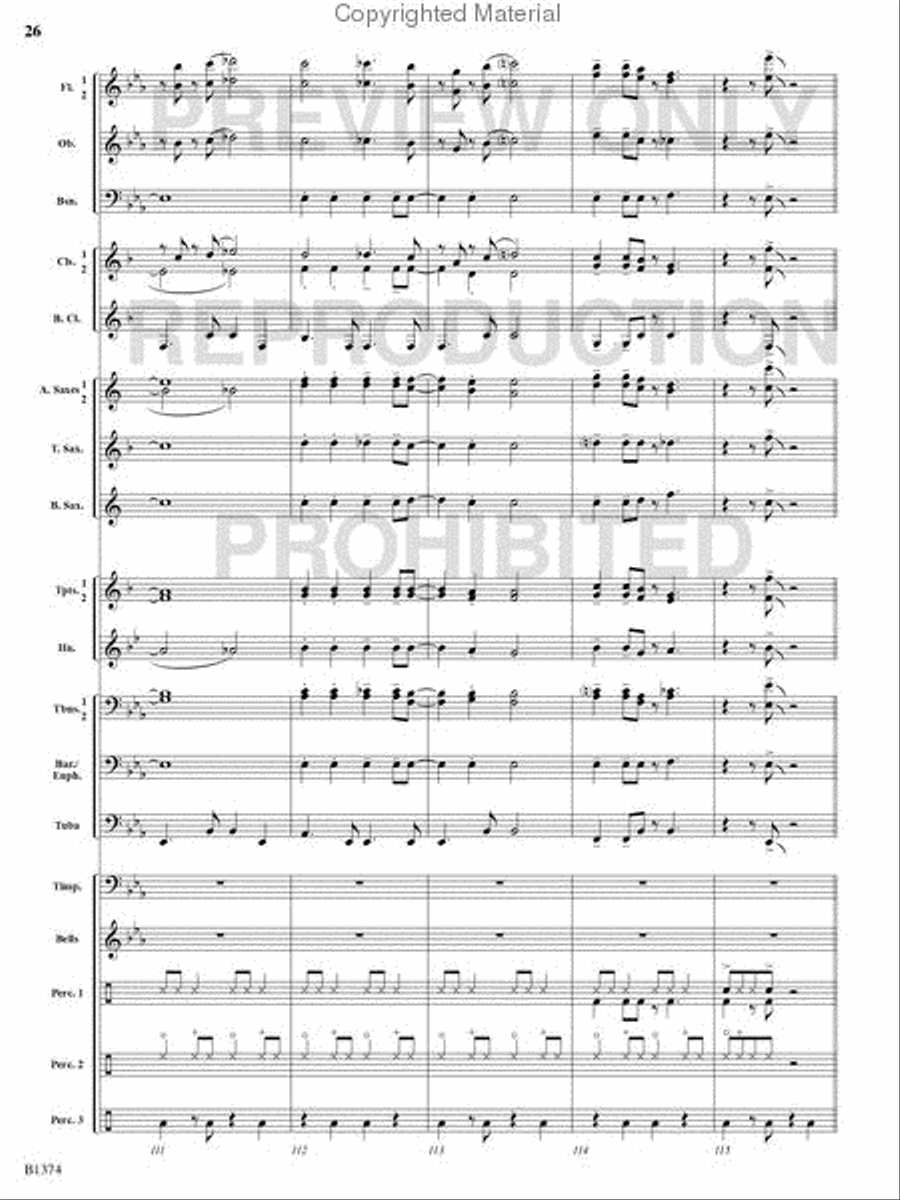 A Stowaway on Santa's Sleigh Concert Band scores gallery preview page 25