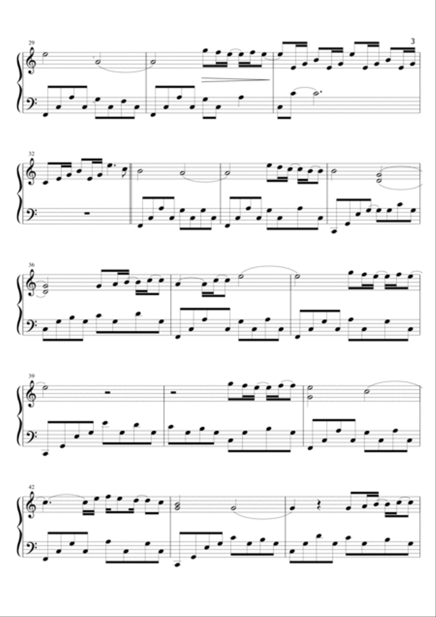 I Love You Piano Solo scores gallery preview page 3