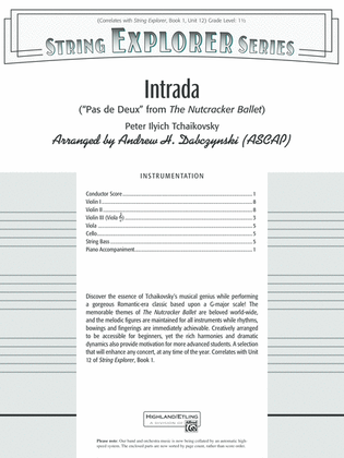Intrada (Pas de Deux from the Nutcracker Ballet): Score