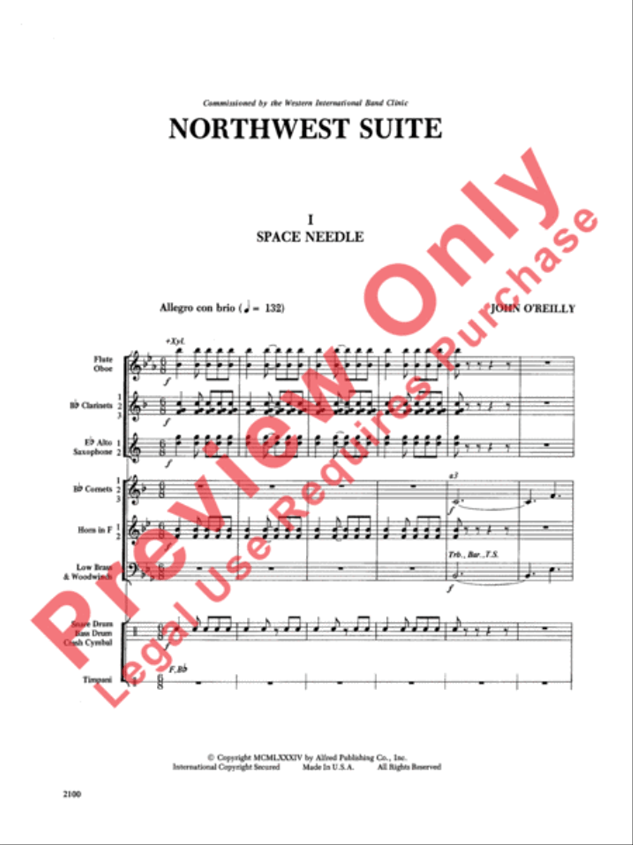 Northwest Suite Northwest Suite Concert Band scores gallery preview page 3