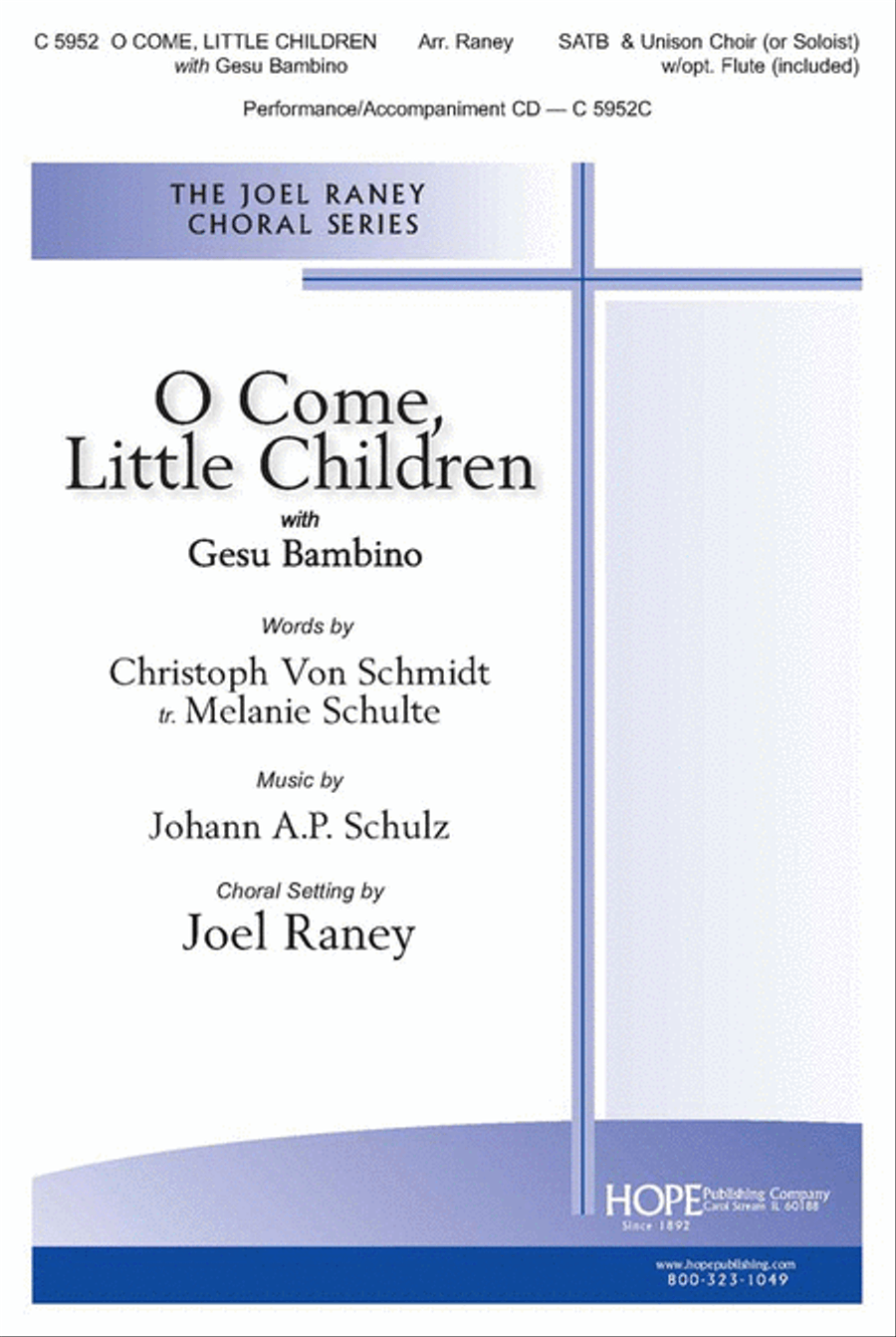 O Come, Little Children with Gesu Bambino 4-Part scores gallery preview page 1