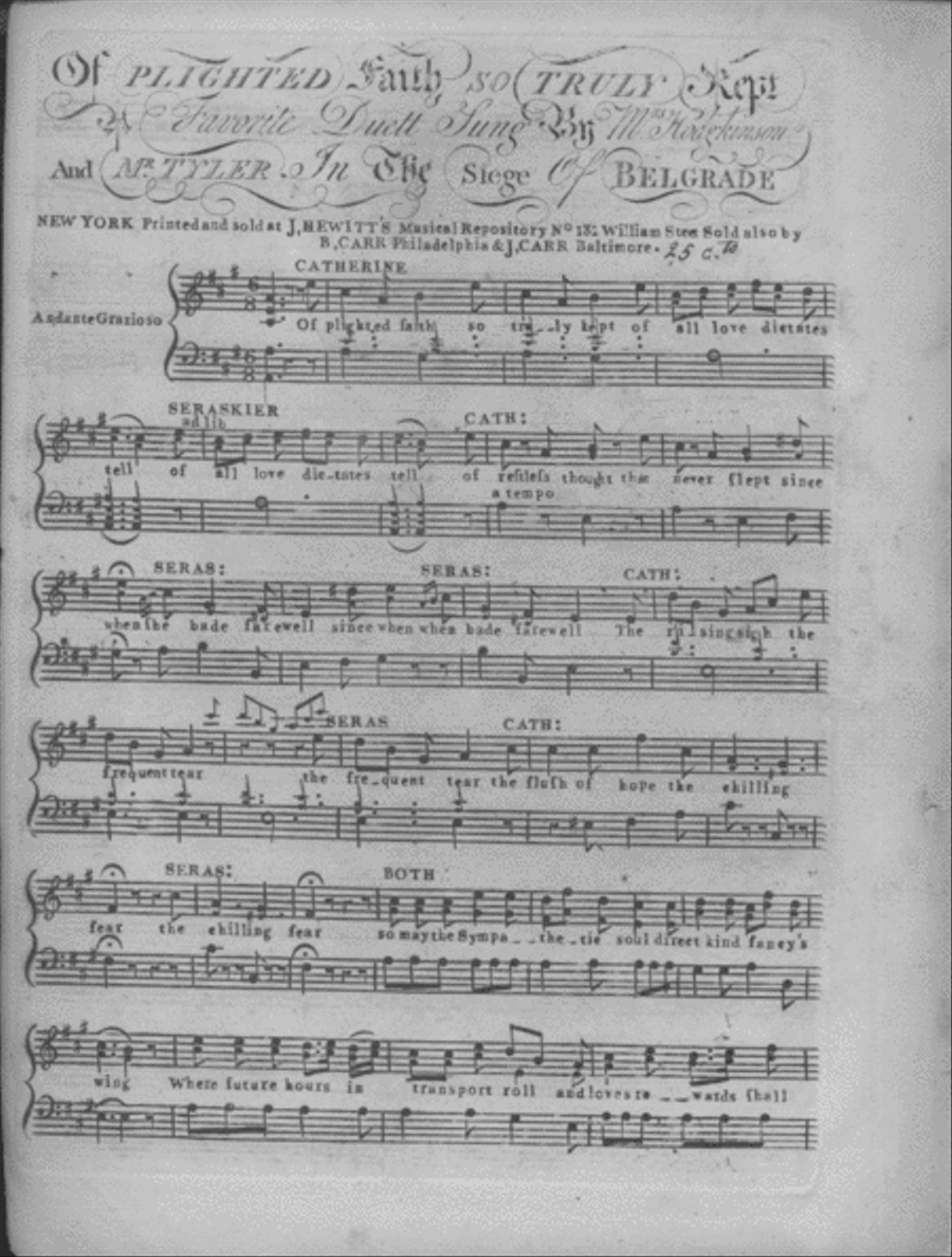 Of Plighted Faith So Truly Kept. A Favorite Duett Voice scores gallery preview page 1