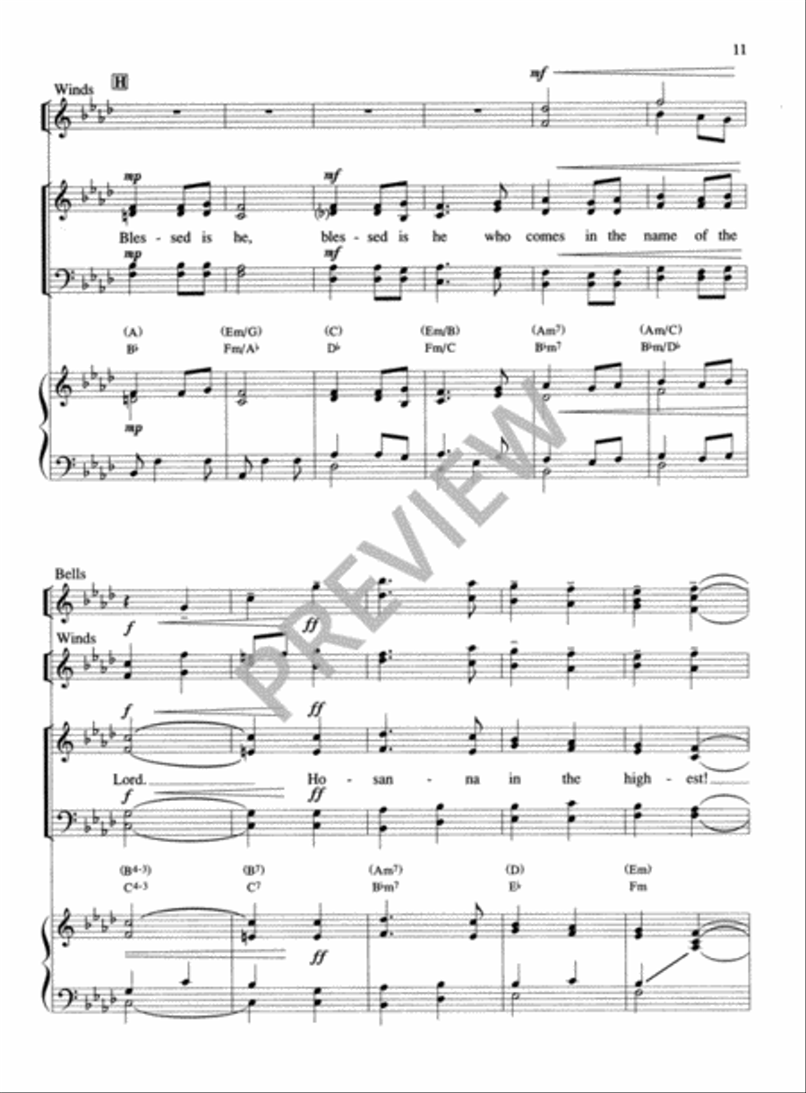 Eucharistic Prayer II - Full Score 4-Part scores gallery preview page 13