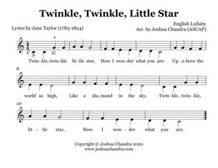 Twinkle, Twinkle, Little Star (monophonic Easy Piano)
