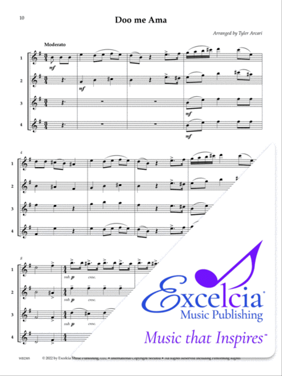 Adaptable Quartets (Sea Shanties) Tenor Saxophone scores gallery preview page 11