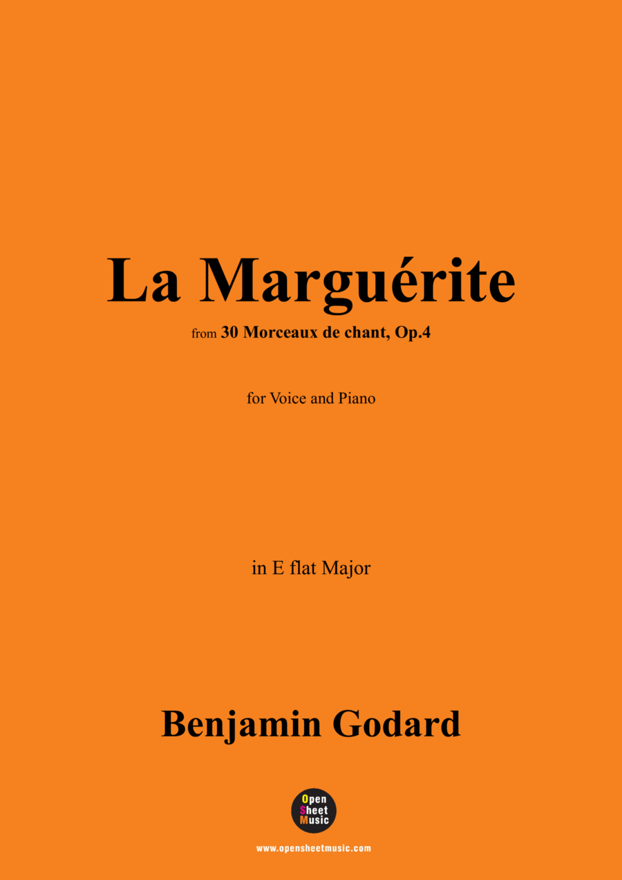 B. Godard-La Marguérite,Op.4 No.9,in E flat Major Voice scores gallery preview page 1