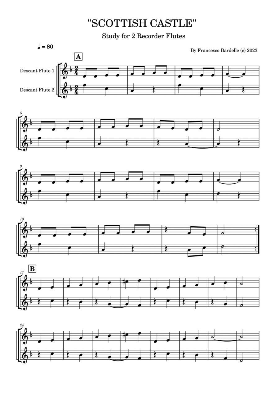 SCOTTISH CASTLE Woodwind Duet scores gallery preview page 1