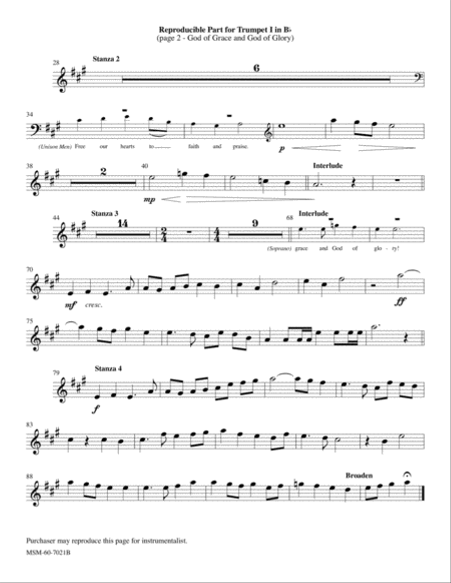 God of Grace and God of Glory Choir scores gallery preview page 2