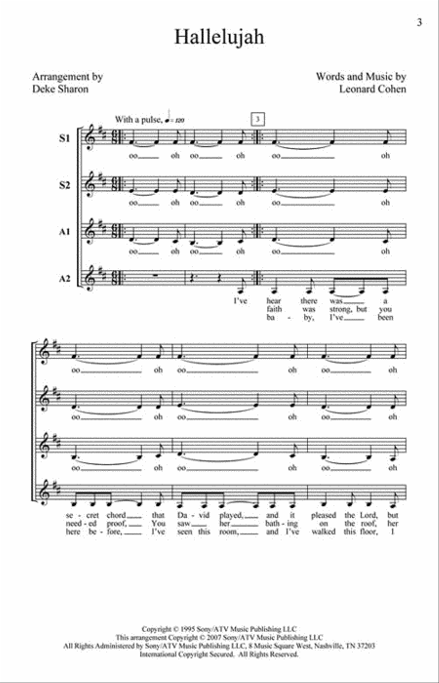 Hallelujah SSAA scores gallery preview page 2