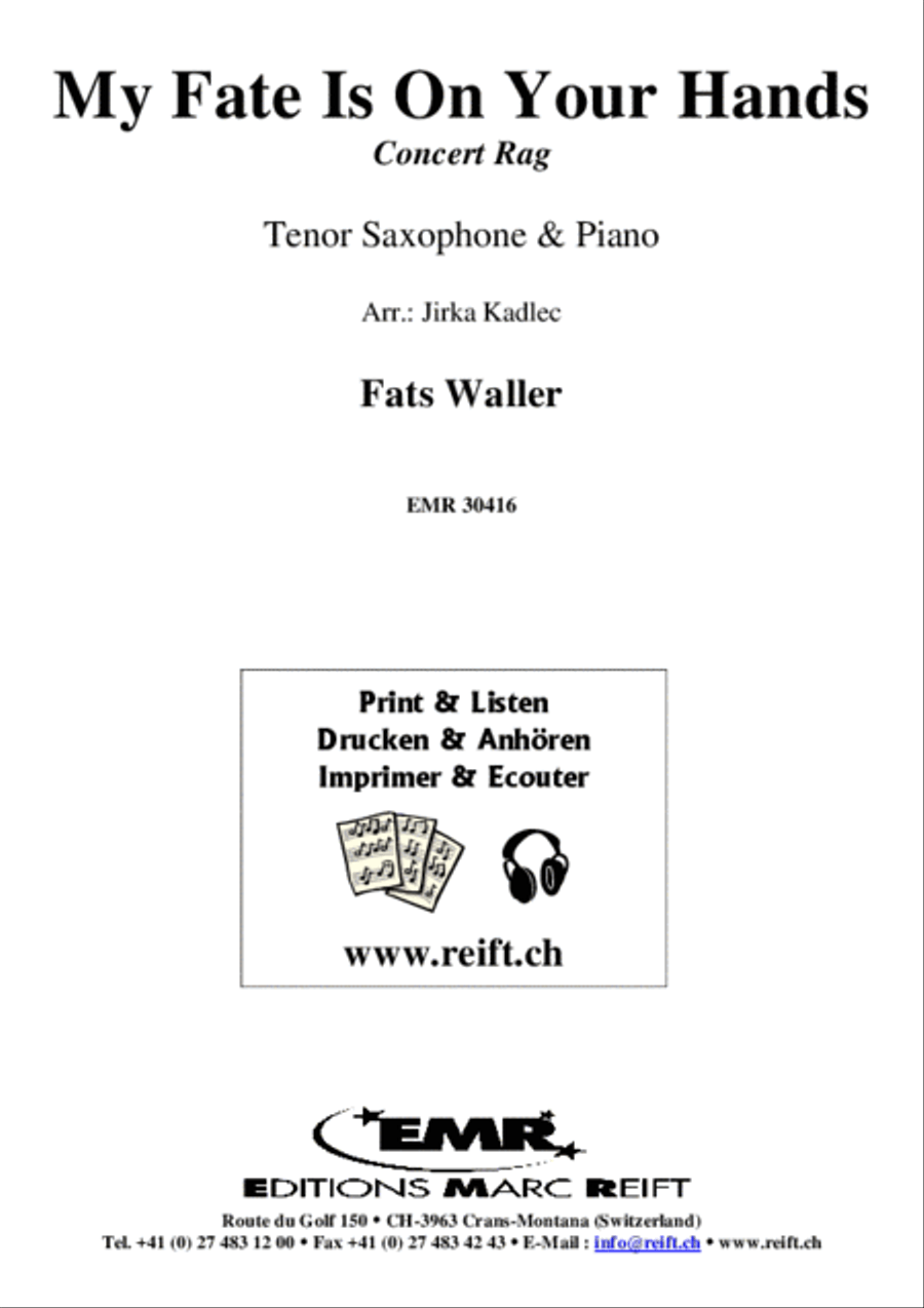 My Fate Is On Your Hands Tenor Saxophone scores gallery preview page 2