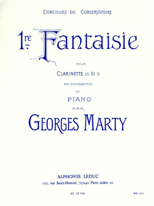 Book cover for Fantaisie No.1 (clarinet & Piano)