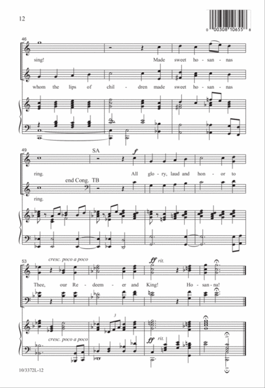Hymns for Palm Sunday 4-Part scores gallery preview page 12