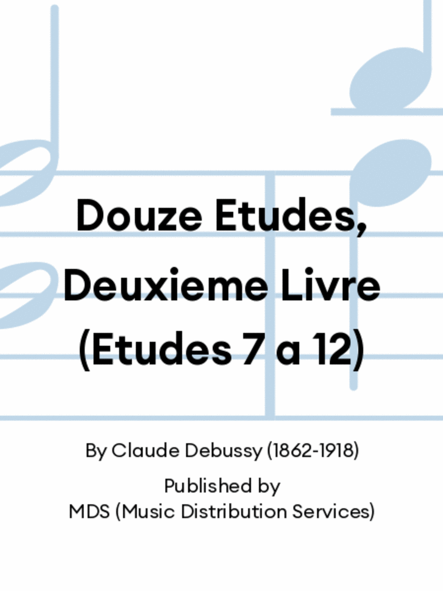 Douze Etudes, Deuxieme Livre (Etudes 7 a 12) Piano Method scores gallery preview page 1
