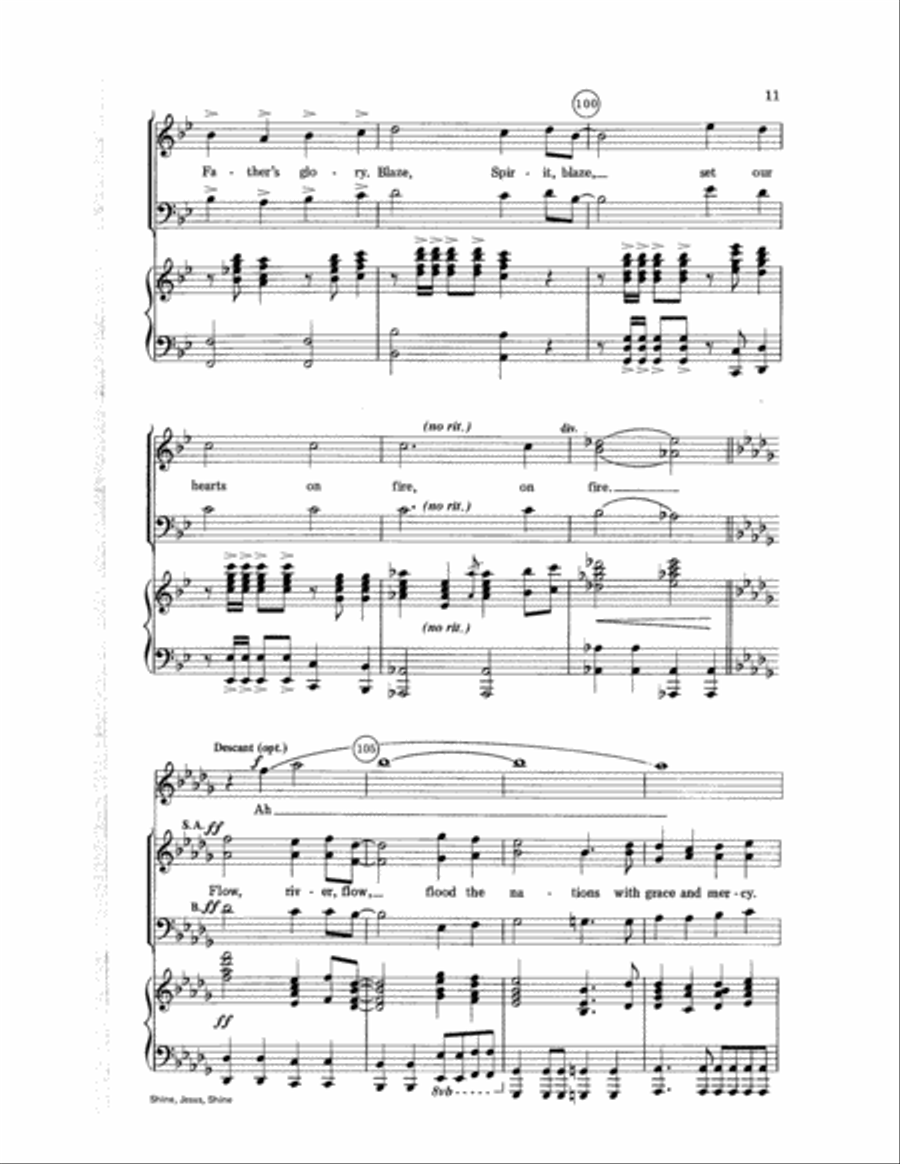 Shine, Jesus, Shine Choir scores gallery preview page 11