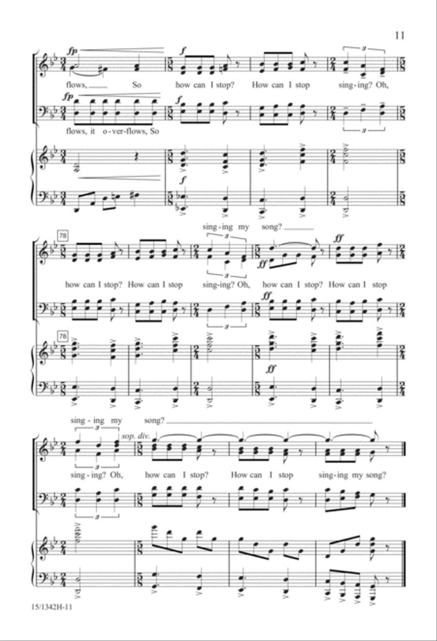 How Can I Stop Singing My Song? 4-Part scores gallery preview page 11