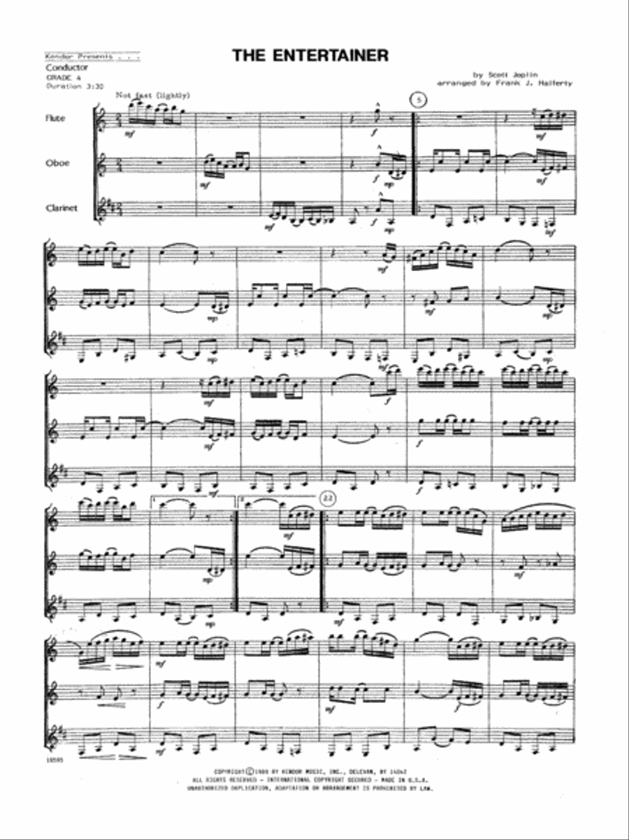Entertainer, The Woodwind Trio scores gallery preview page 4