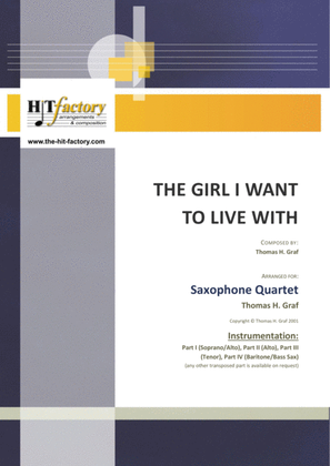 The girl I want to live with - Latin/Calypso - Saxophone Quartet