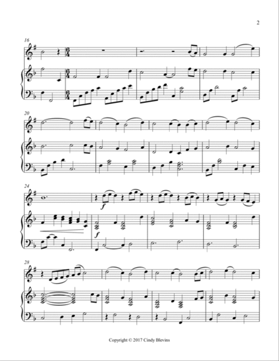 The Holly and the Ivy, for Piano and Clarinet B-Flat Clarinet scores gallery preview page 3