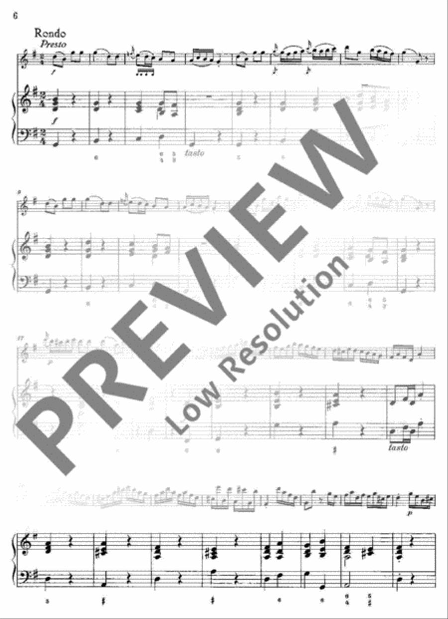 Hamburger Sonata G Major Flute scores gallery preview page 7