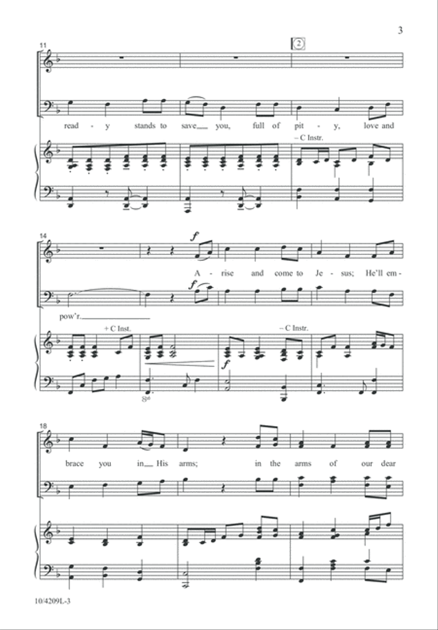 Arise and Come to Jesus Arise and Come to Jesus 4-Part scores gallery preview page 3