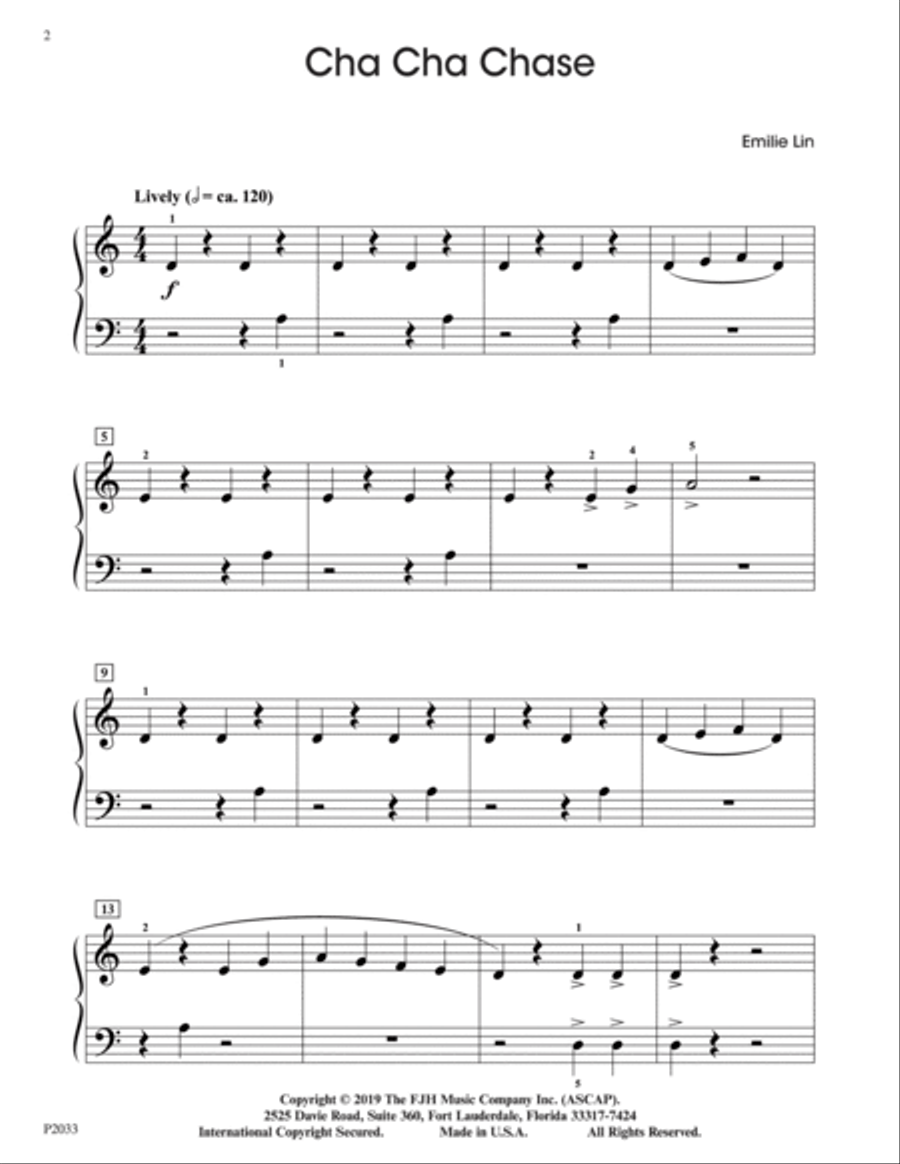 Cha Cha Chase Piano Solo scores gallery preview page 2