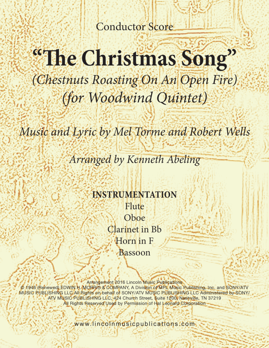 The Christmas Song (Chestnuts Roasting On An Open Fire) Woodwind Quintet scores gallery preview page 1