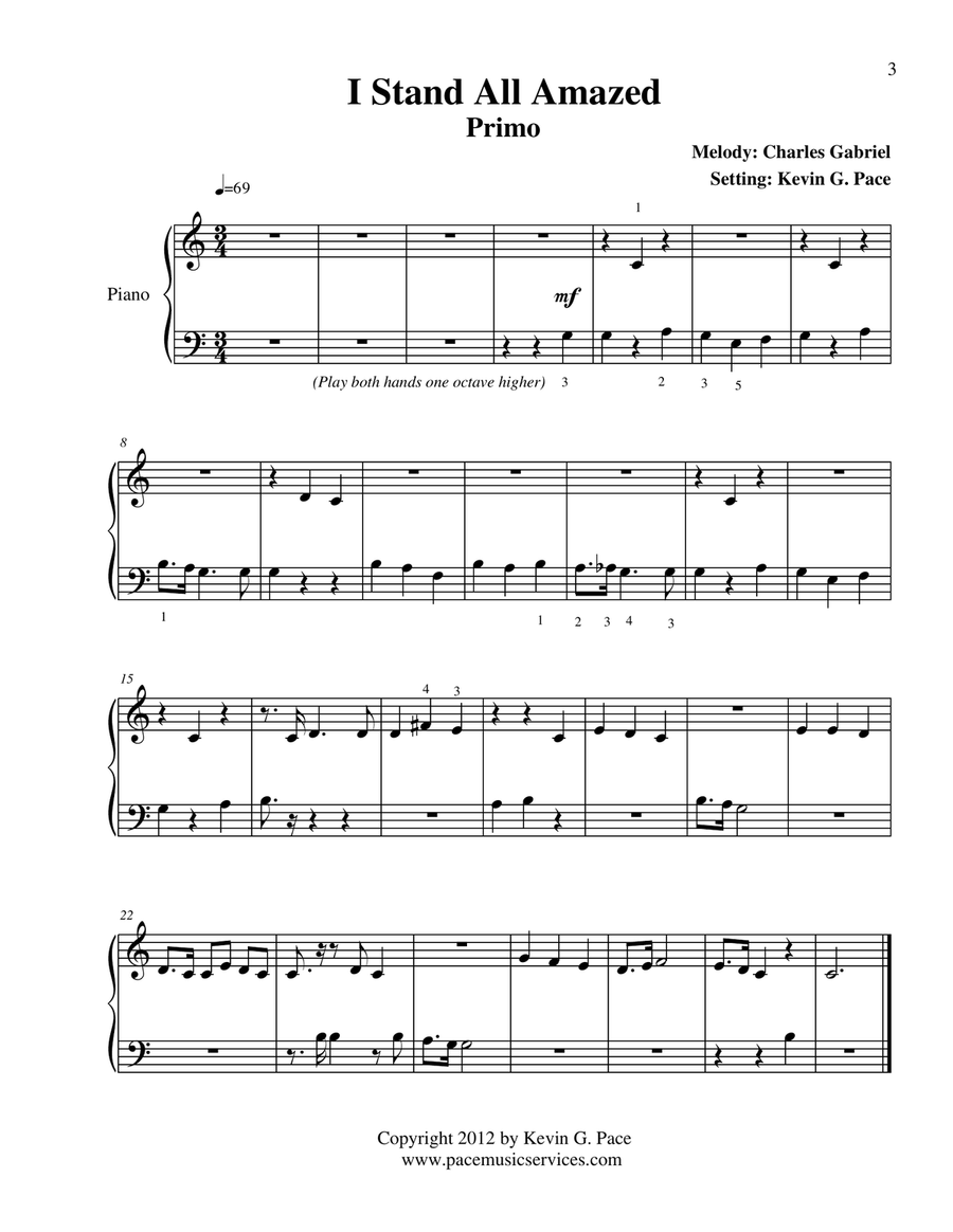 Hymn Duets book 3: Easy Sacred Piano Duets Easy Piano scores gallery preview page 6