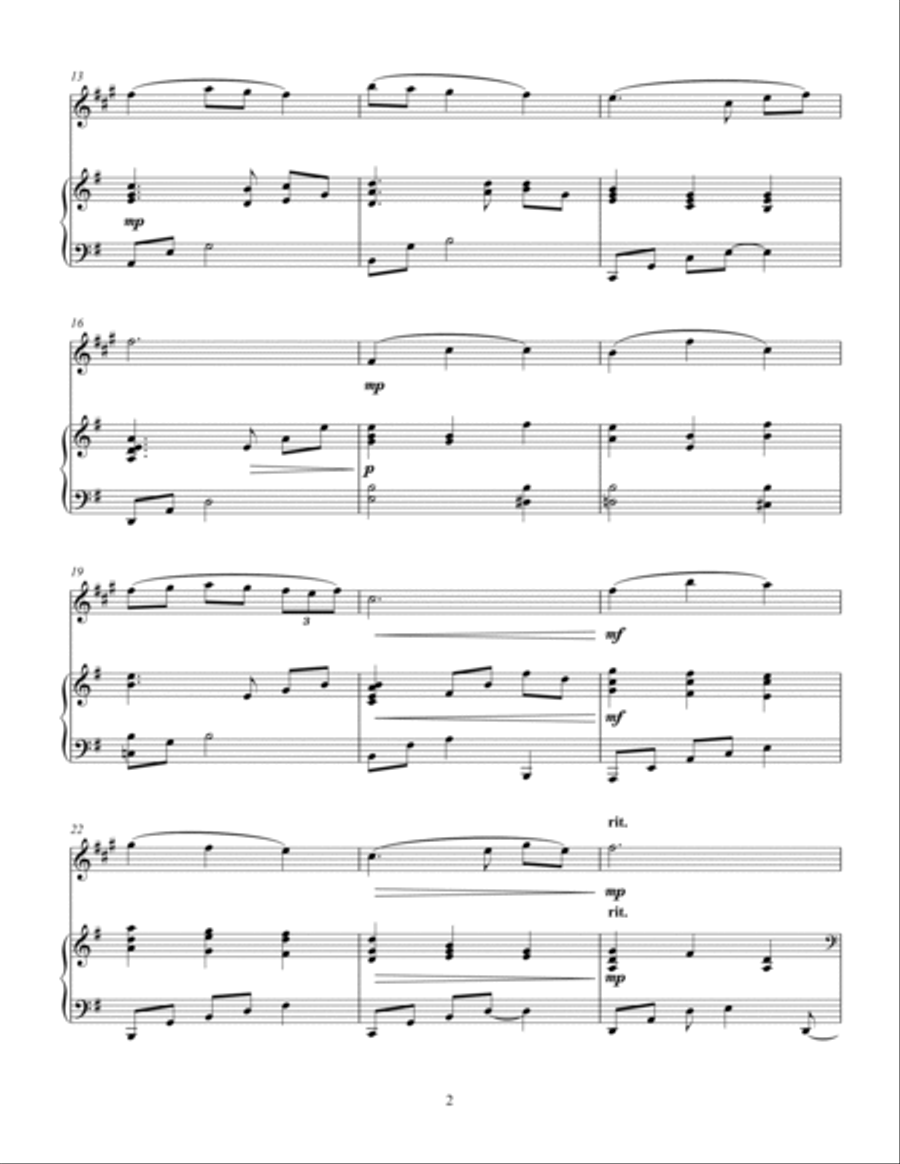 Korean Folk Song - Eommaya, Nunaya (Dear Mom, Dear Sister) Version 1 Clarinet Solo scores gallery preview page 2
