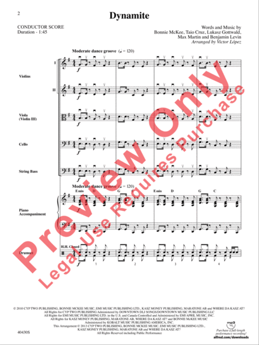 Dynamite String Orchestra scores gallery preview page 3