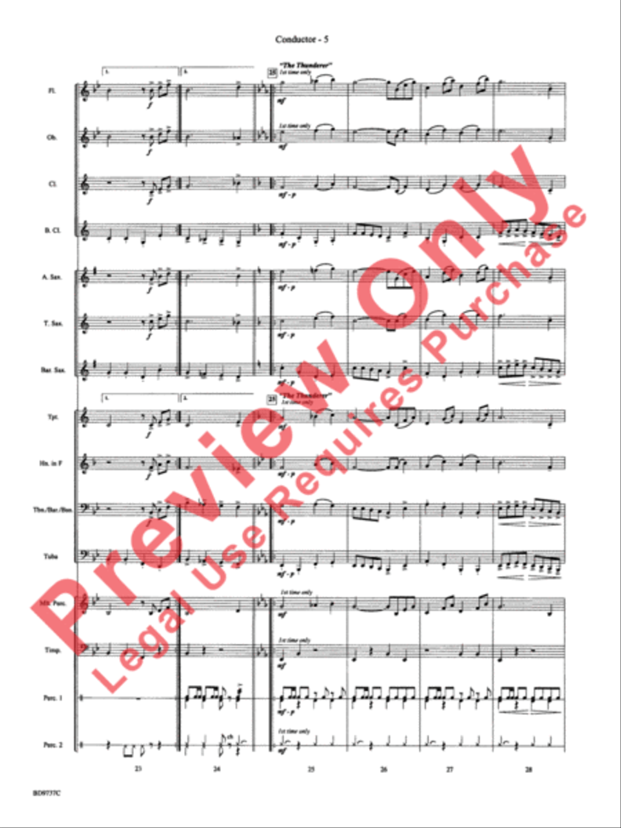 Sousa - The March King Concert Band scores gallery preview page 7
